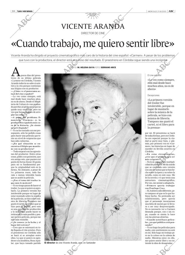 ABC MADRID 27-08-2003 página 84