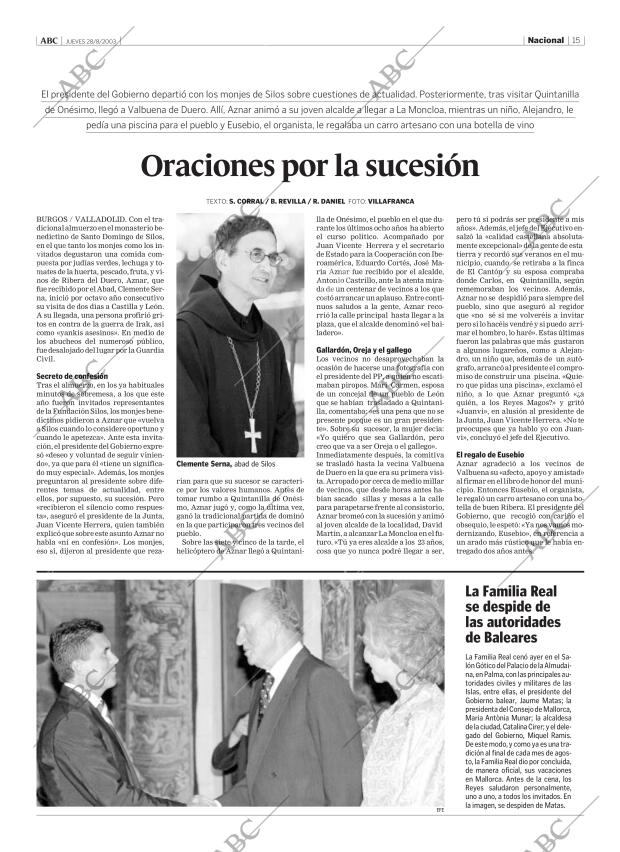 ABC MADRID 28-08-2003 página 15