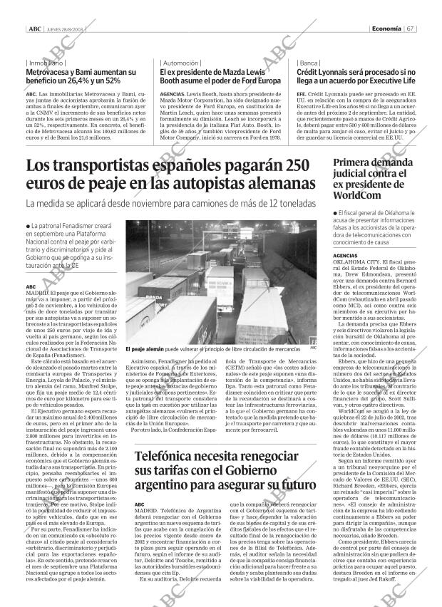 ABC MADRID 28-08-2003 página 67