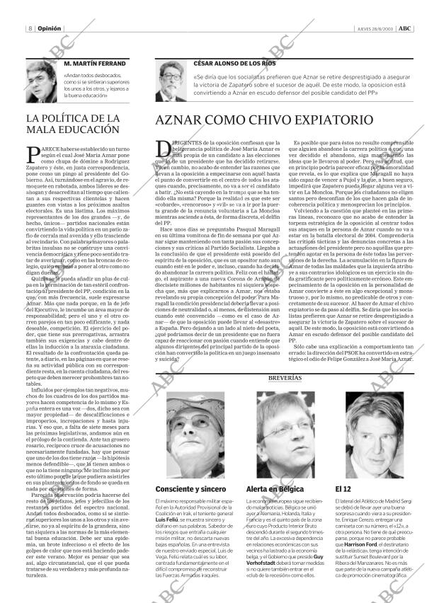 ABC MADRID 28-08-2003 página 8