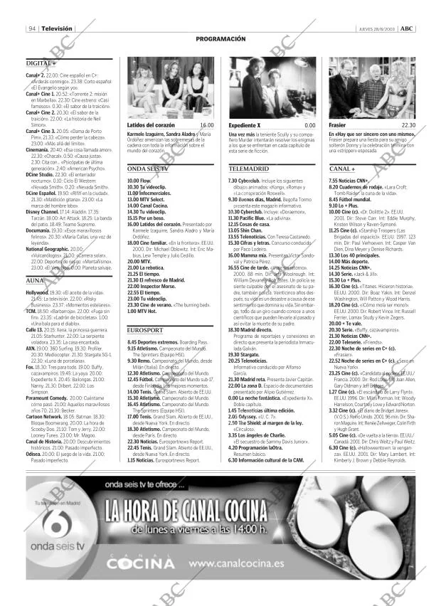 ABC MADRID 28-08-2003 página 94