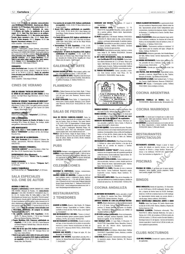 ABC SEVILLA 28-08-2003 página 52