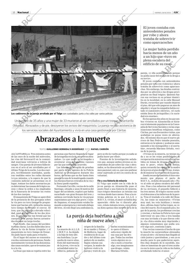 ABC MADRID 29-08-2003 página 18