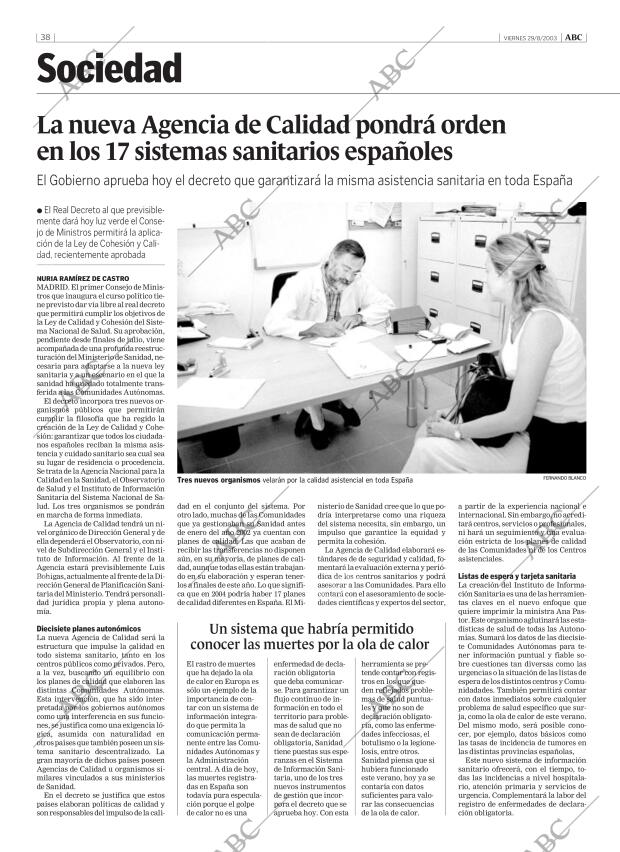 ABC MADRID 29-08-2003 página 38