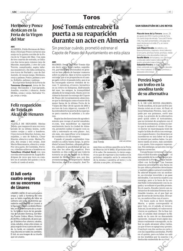 ABC MADRID 29-08-2003 página 45