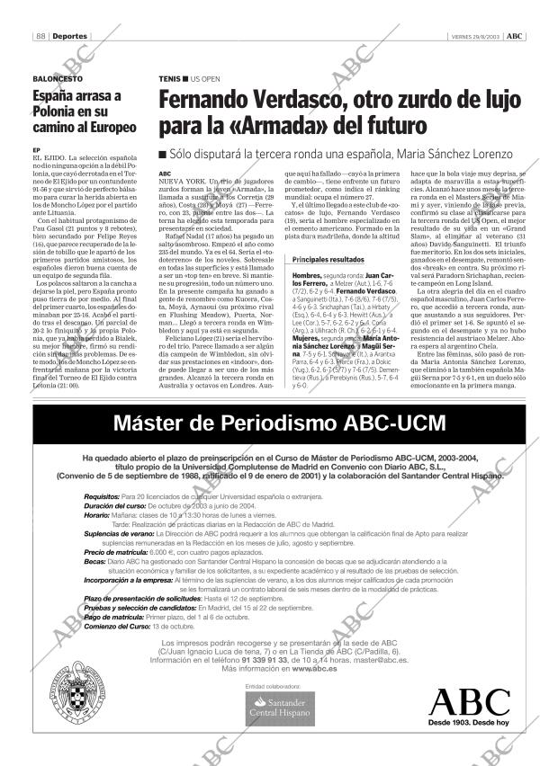 ABC MADRID 29-08-2003 página 88