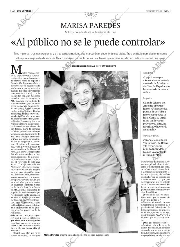 ABC MADRID 29-08-2003 página 92