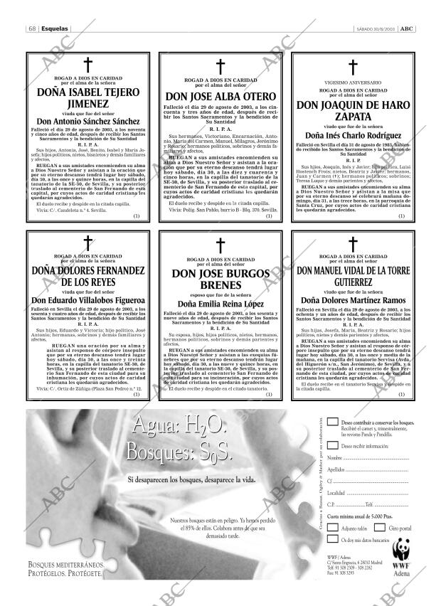 ABC SEVILLA 30-08-2003 página 68
