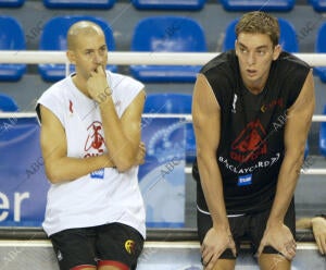 Entrenamiento de la selección Española de baloncesto