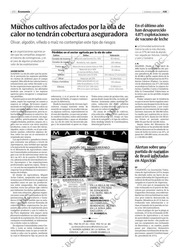 ABC MADRID 31-08-2003 página 100