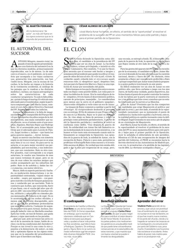 ABC MADRID 31-08-2003 página 18