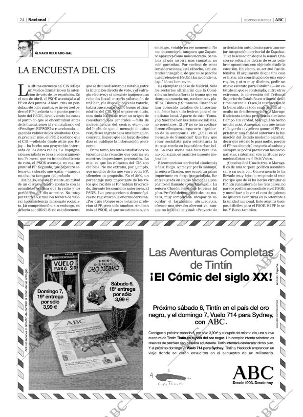 ABC MADRID 31-08-2003 página 24