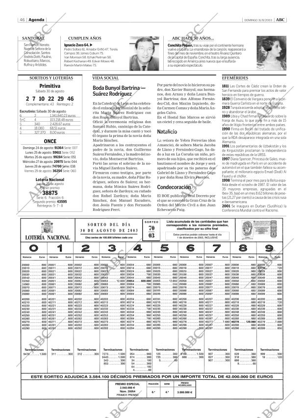 ABC MADRID 31-08-2003 página 46