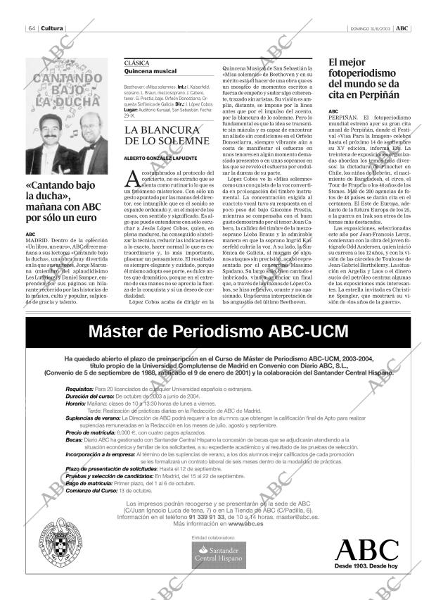 ABC MADRID 31-08-2003 página 64