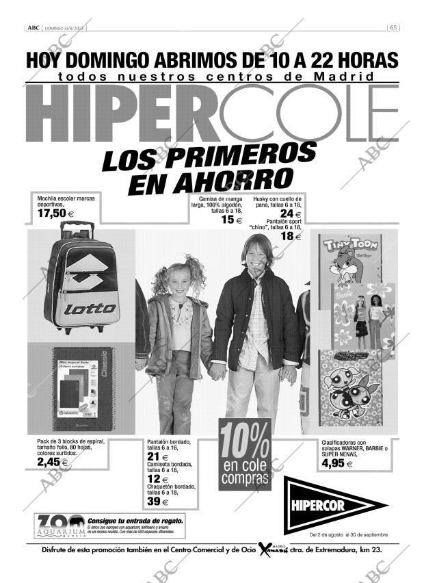 ABC MADRID 31-08-2003 página 65