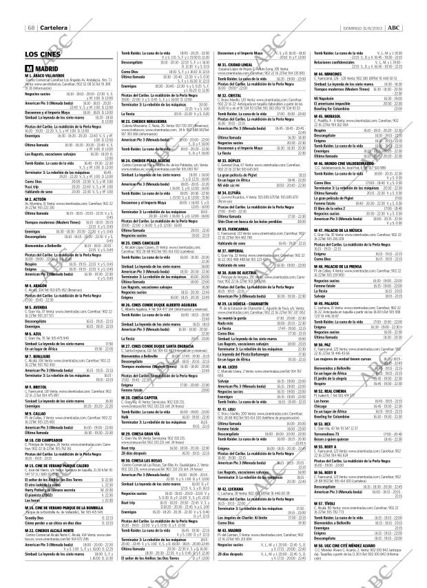 ABC MADRID 31-08-2003 página 68