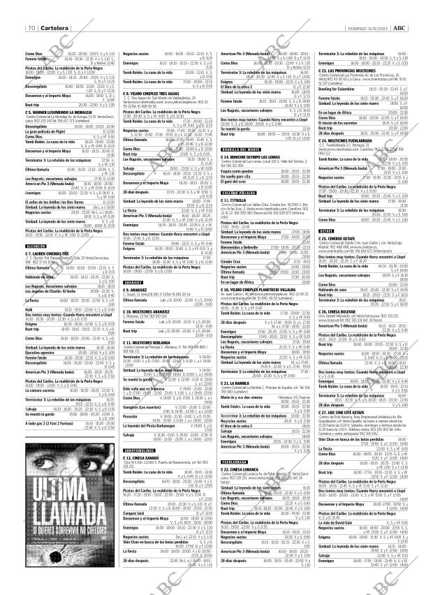 ABC MADRID 31-08-2003 página 70