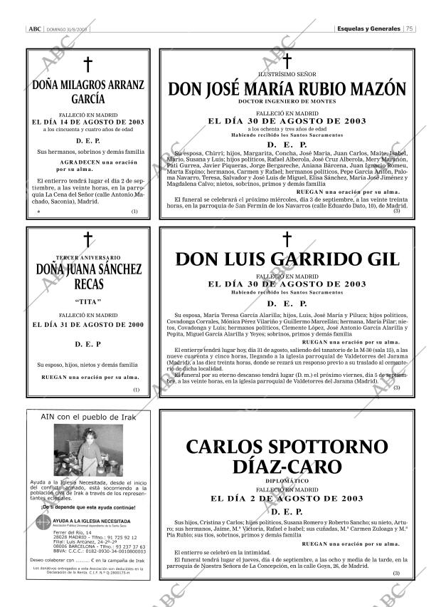 ABC MADRID 31-08-2003 página 75