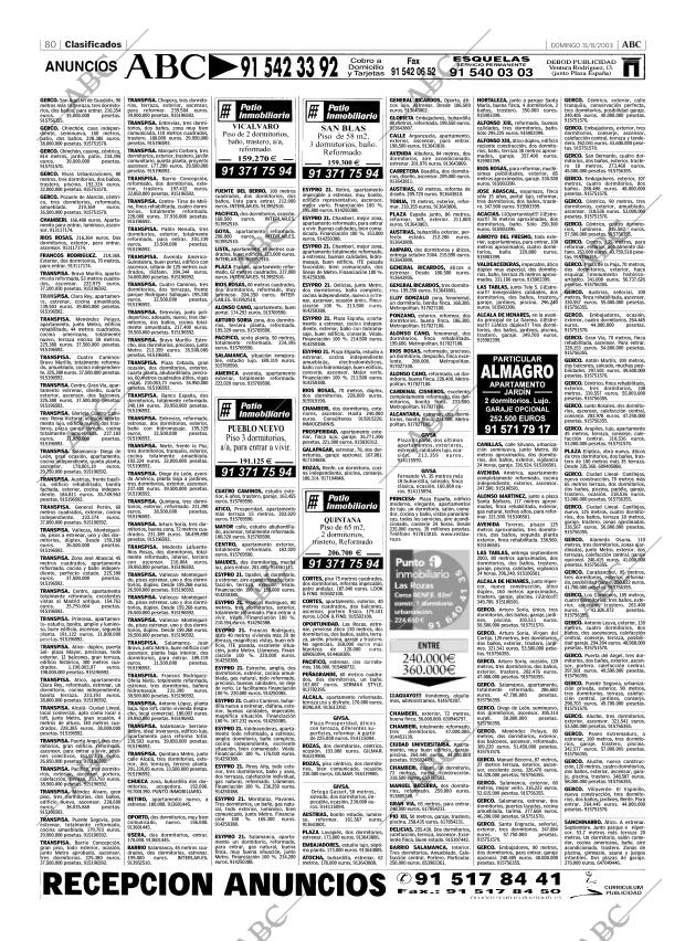 ABC MADRID 31-08-2003 página 80