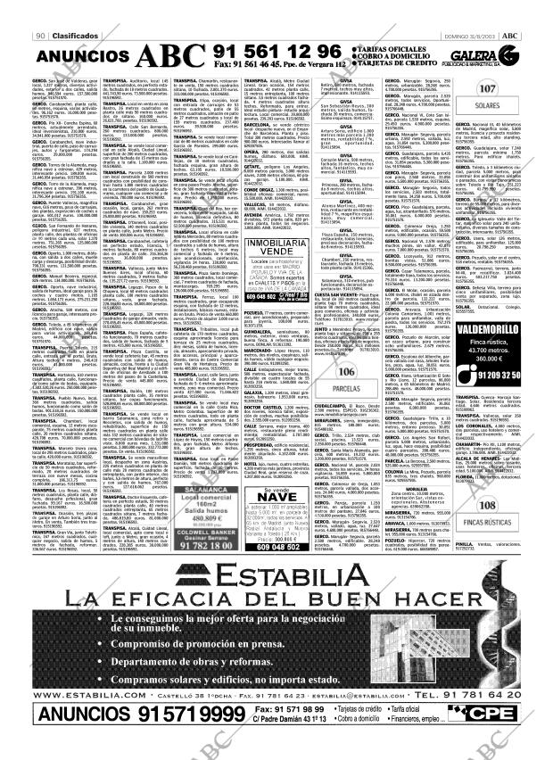 ABC MADRID 31-08-2003 página 90