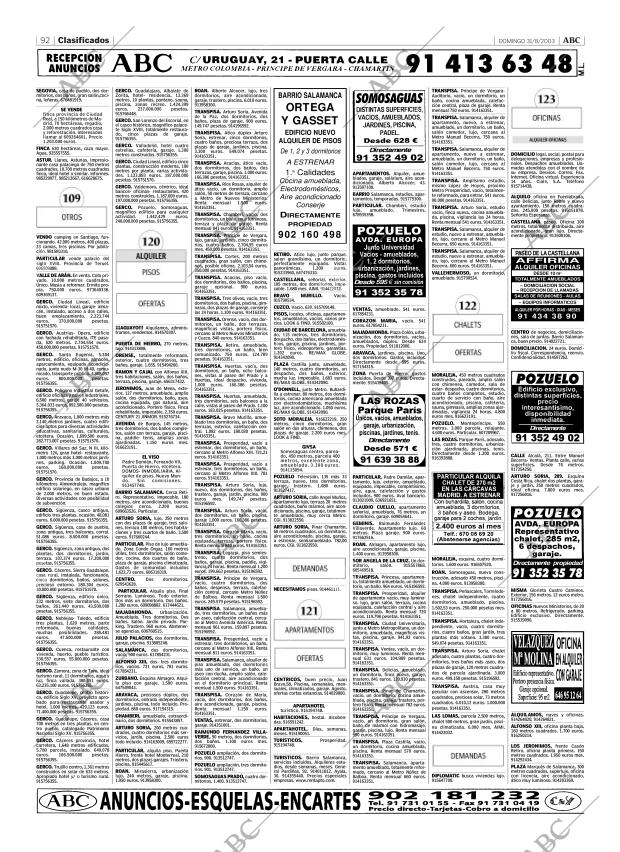 ABC MADRID 31-08-2003 página 92