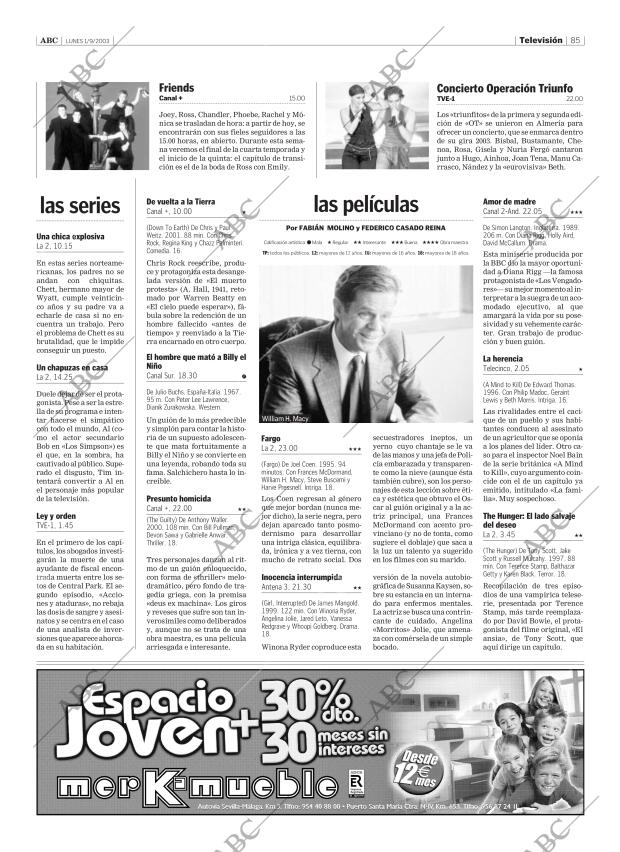 ABC SEVILLA 01-09-2003 página 85