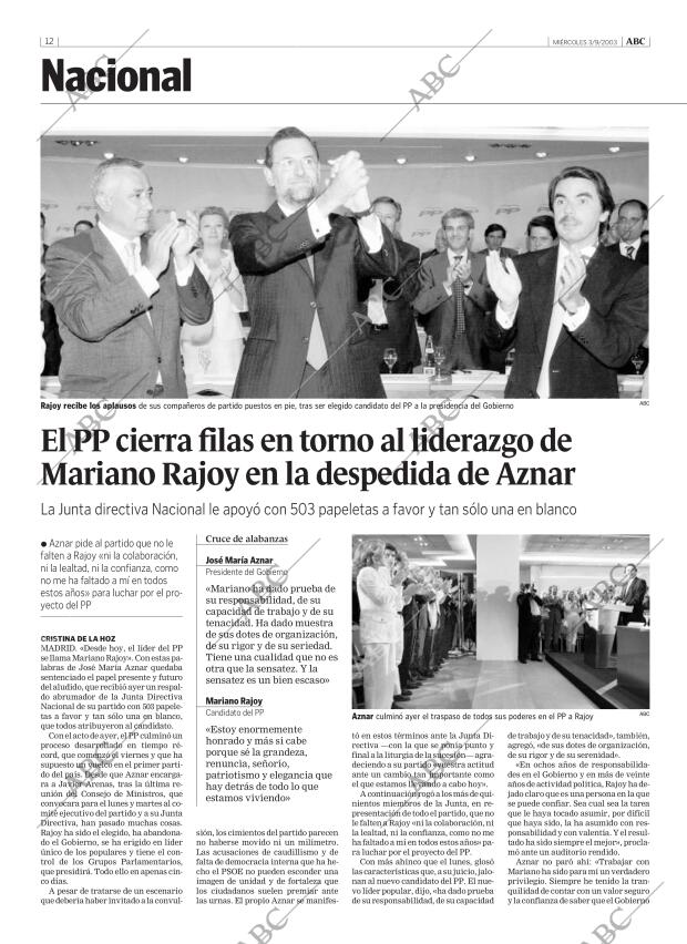 ABC MADRID 03-09-2003 página 12