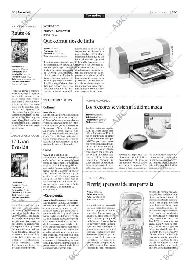 ABC MADRID 03-09-2003 página 50