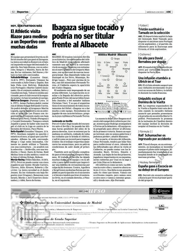 ABC MADRID 03-09-2003 página 92