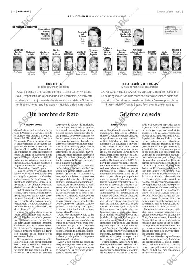 ABC MADRID 04-09-2003 página 14