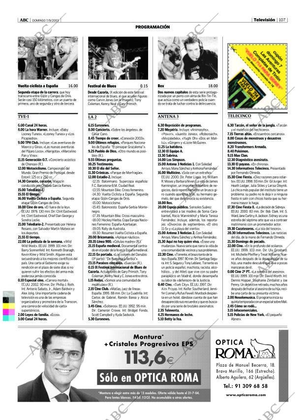 ABC MADRID 07-09-2003 página 107