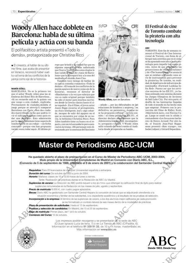 ABC MADRID 07-09-2003 página 70