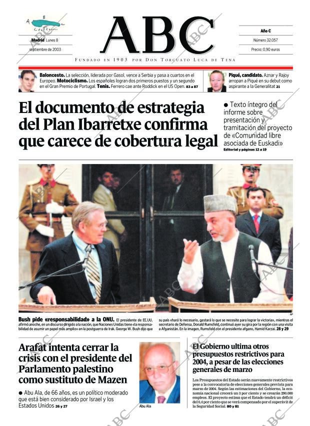 ABC MADRID 08-09-2003 página 1