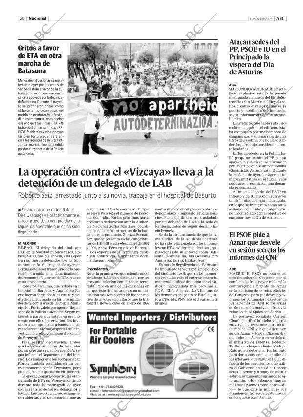 ABC MADRID 08-09-2003 página 20