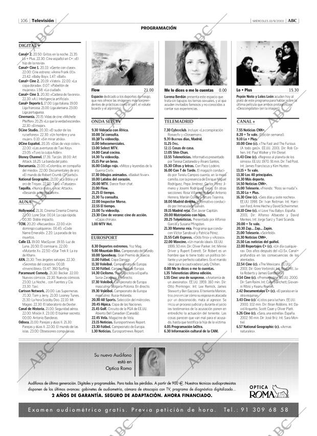 ABC MADRID 10-09-2003 página 106