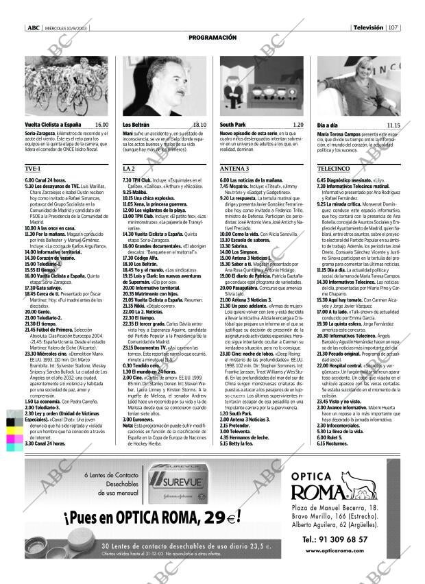 ABC MADRID 10-09-2003 página 107