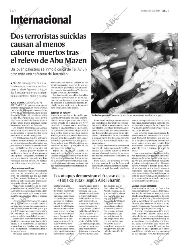 ABC MADRID 10-09-2003 página 22