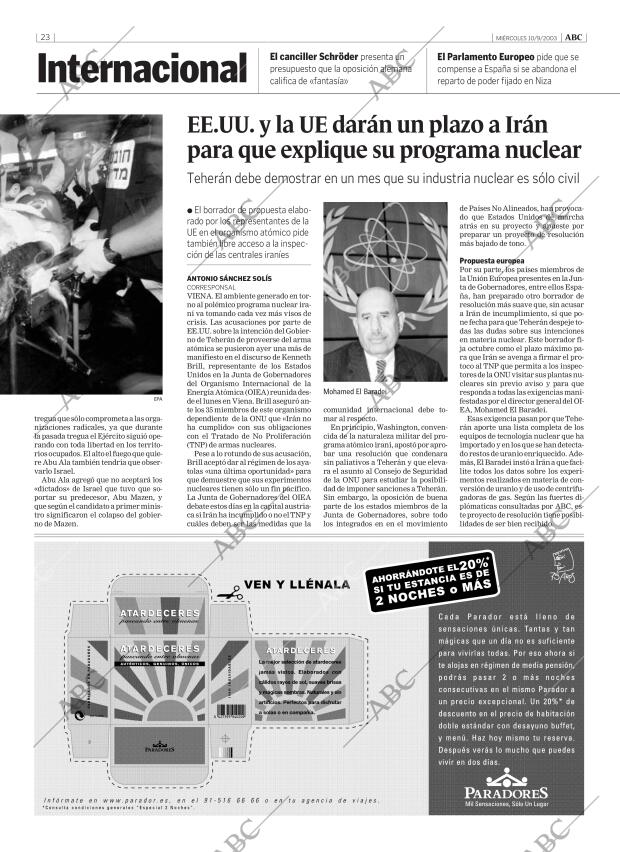 ABC MADRID 10-09-2003 página 23