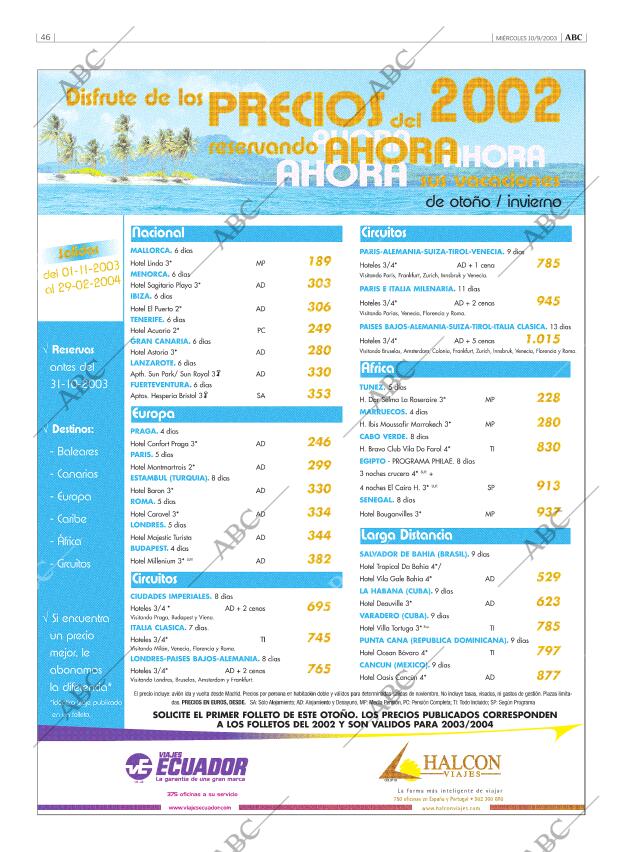 ABC MADRID 10-09-2003 página 46