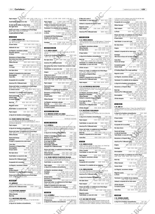 ABC MADRID 10-09-2003 página 64