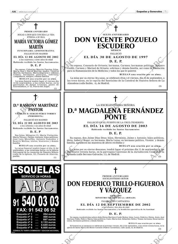 ABC MADRID 10-09-2003 página 71