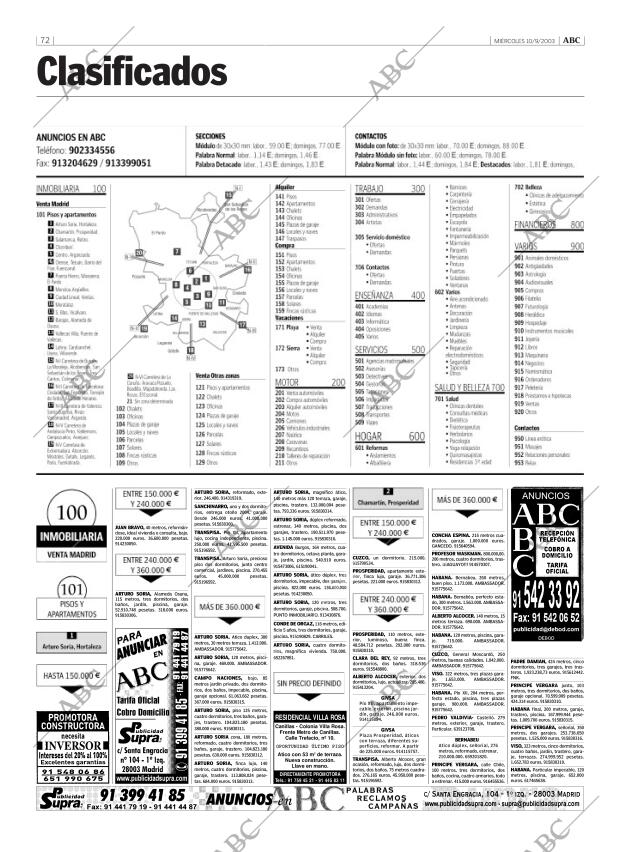 ABC MADRID 10-09-2003 página 72