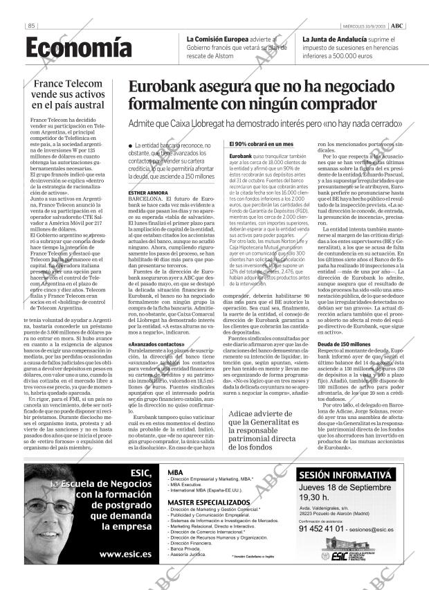 ABC MADRID 10-09-2003 página 85