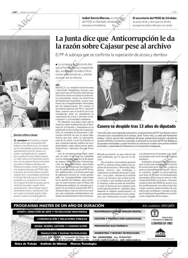 ABC SEVILLA 12-09-2003 página 43