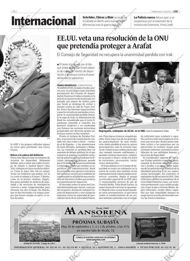 ABC MADRID 17-09-2003 página 23