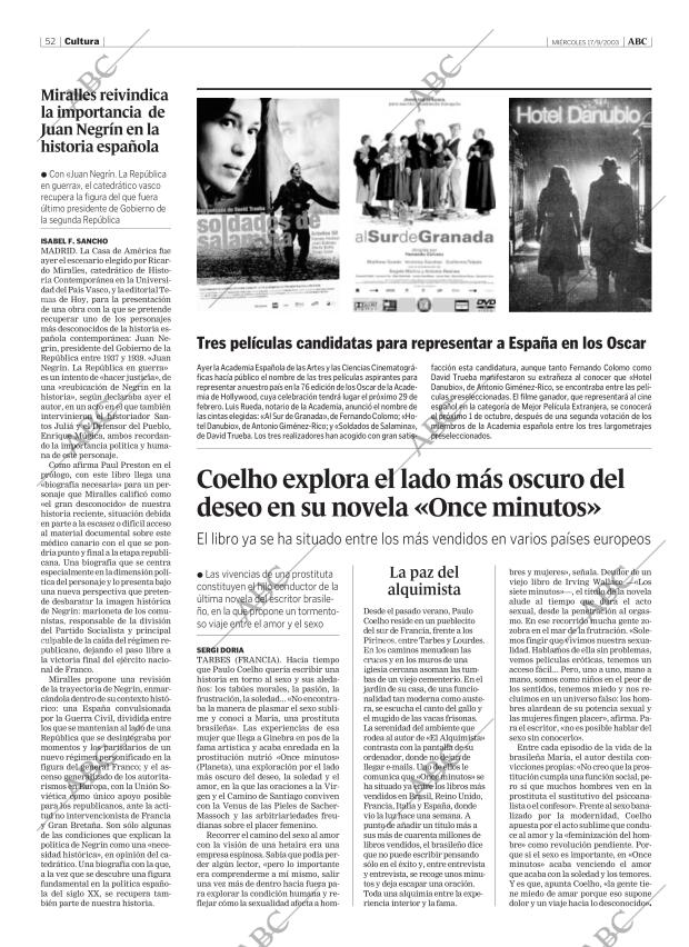 ABC MADRID 17-09-2003 página 52
