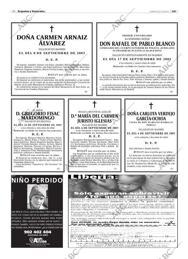 ABC MADRID 17-09-2003 página 68