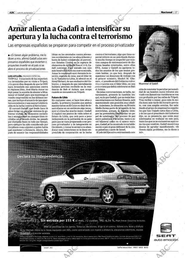 ABC MADRID 18-09-2003 página 17