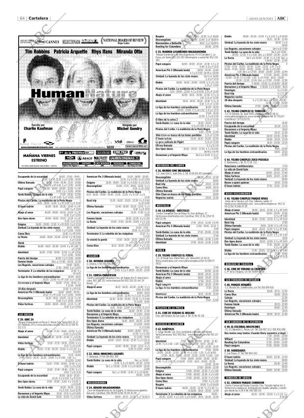 ABC MADRID 18-09-2003 página 64