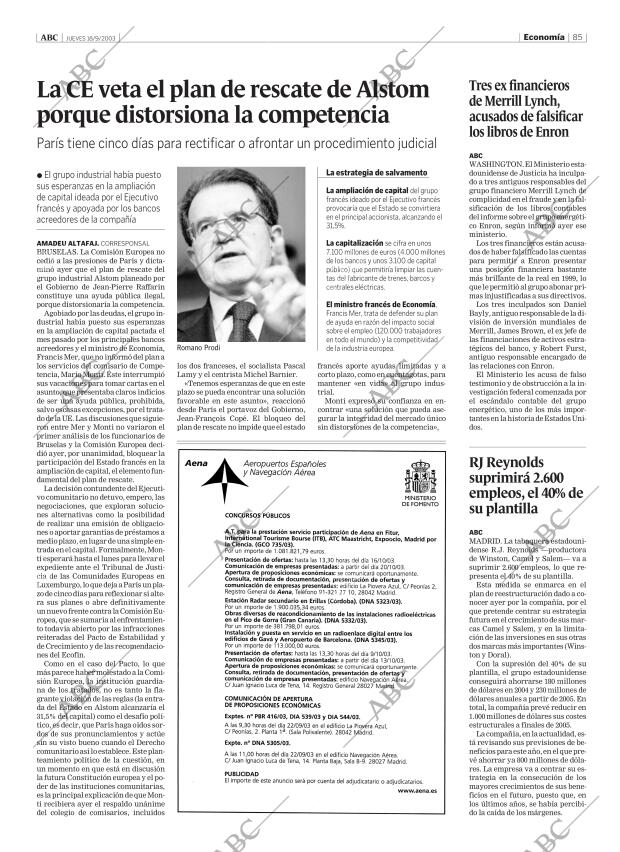 ABC MADRID 18-09-2003 página 85